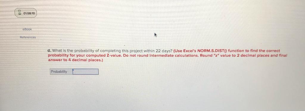 The following represents a project that should be