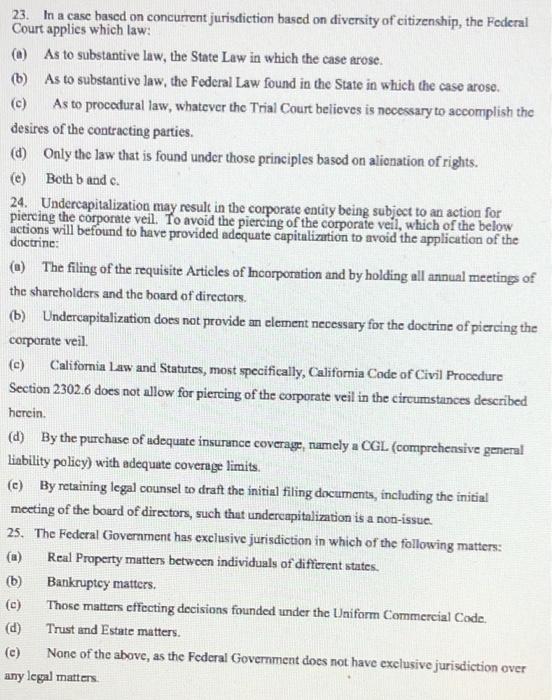 23. In a case based on concurrent jurisdiction