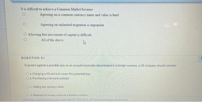 It is difficult to achieve a Common Market