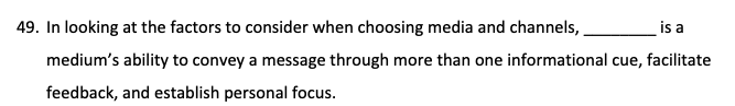49. In looking at the factors to consider when