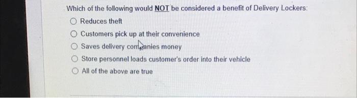 Which of the following would NOT be considered a