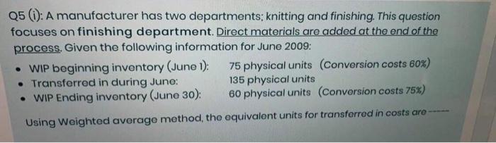 cost accounting problem, please answer showing
