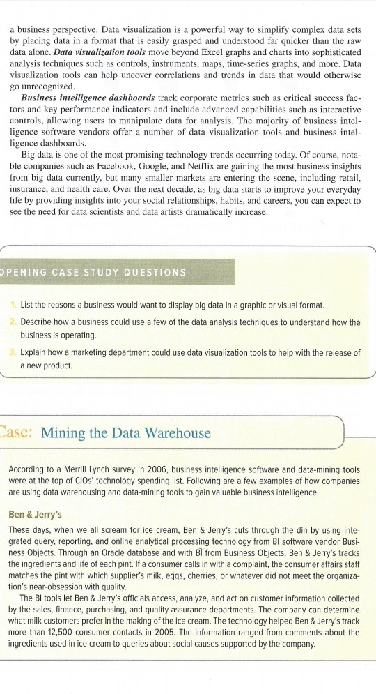 Answer: 4 questions at the END the case study a
