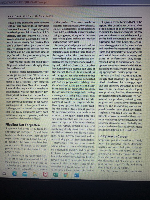 the case study is called : Big Shoes to Fill by