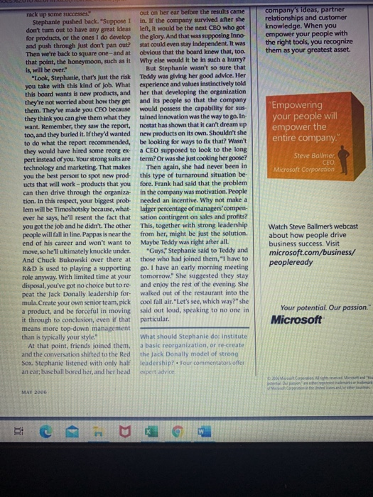 the case study is called : Big Shoes to Fill by