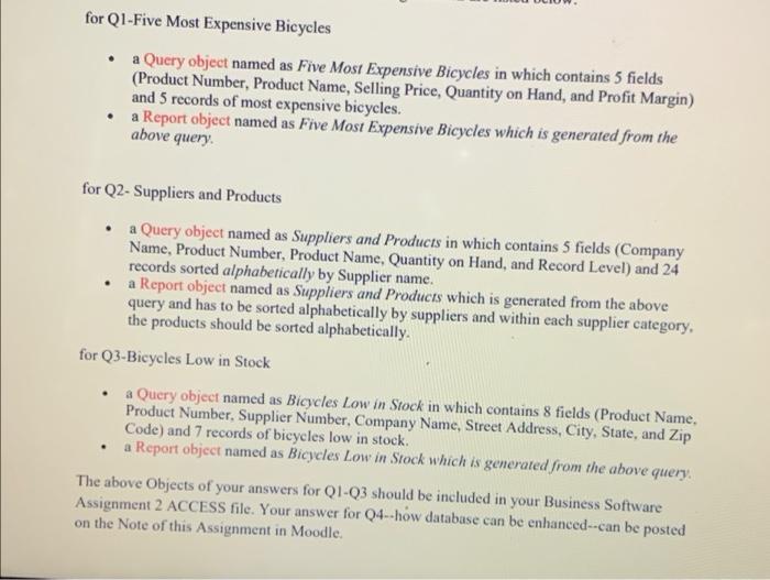 for Q1-Five Most Expensive Bicycles a Query