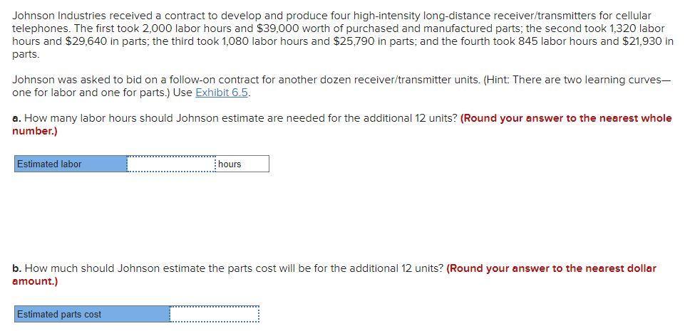 Johnson Industries received a contract to develop