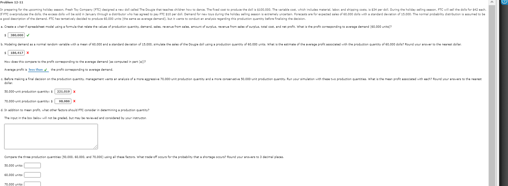 Problem 12-11 In preparing for the upcoming