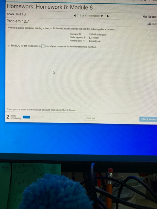 Homework: Homework 8: Module 8 Score: 0 of 1 pt 2