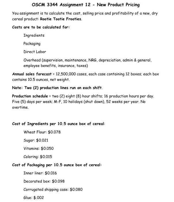 I would like help with these calculations. ***