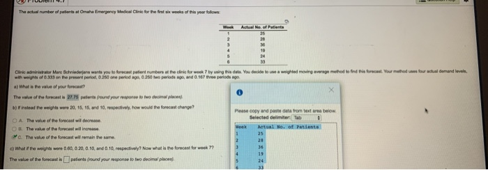 Tha acopera O yunu to a weighed mong average