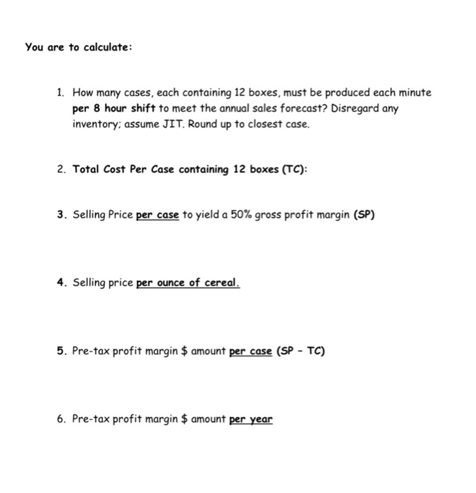 I would like help with these calculations. ***