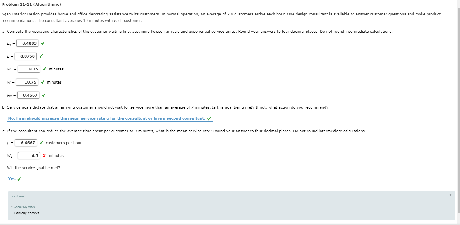 Problem 11-11 (Algorithmic) Agan Interior Design