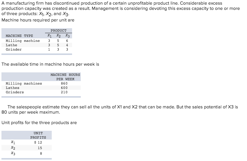 a. Set up the equations that can be solved to