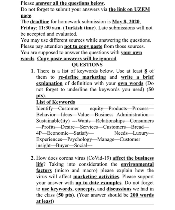 Please answer all the questions below. i need