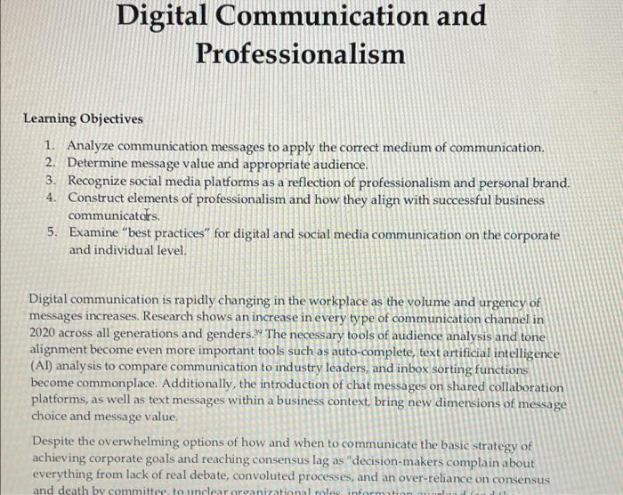 Assignment: Read Chapter 2 Digital Communication