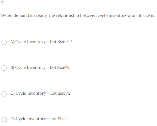 When demand is steady, the relationship between