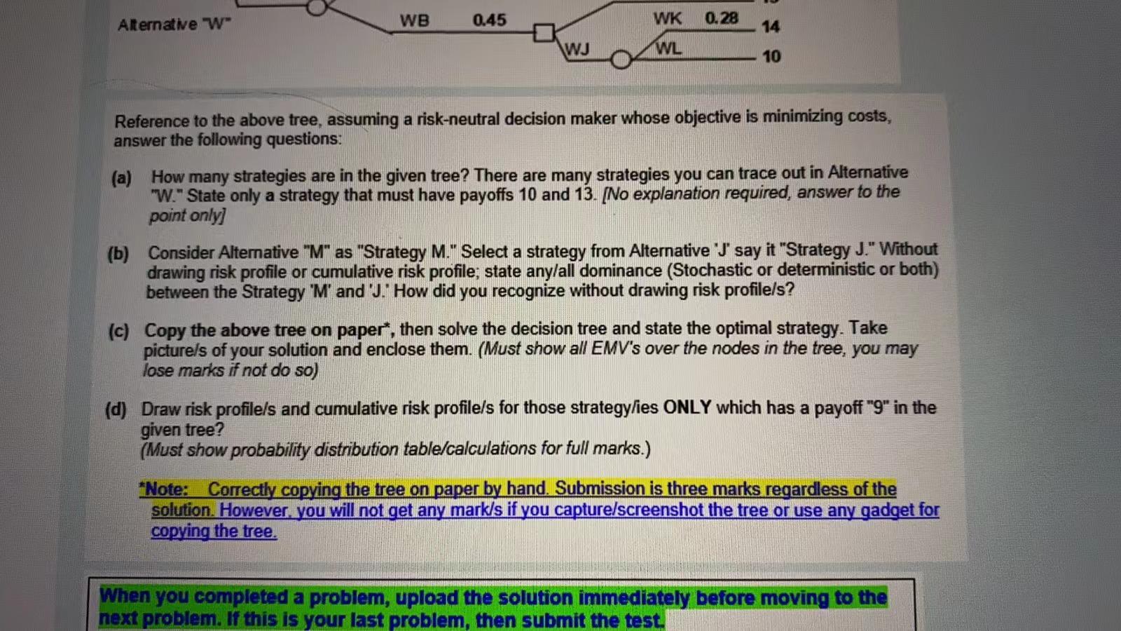 show EMV calculations. If tree is copied using