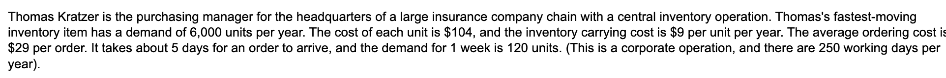 What is the EOQ? B) What is the average inventory