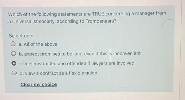 Which of the following statements are TRUE