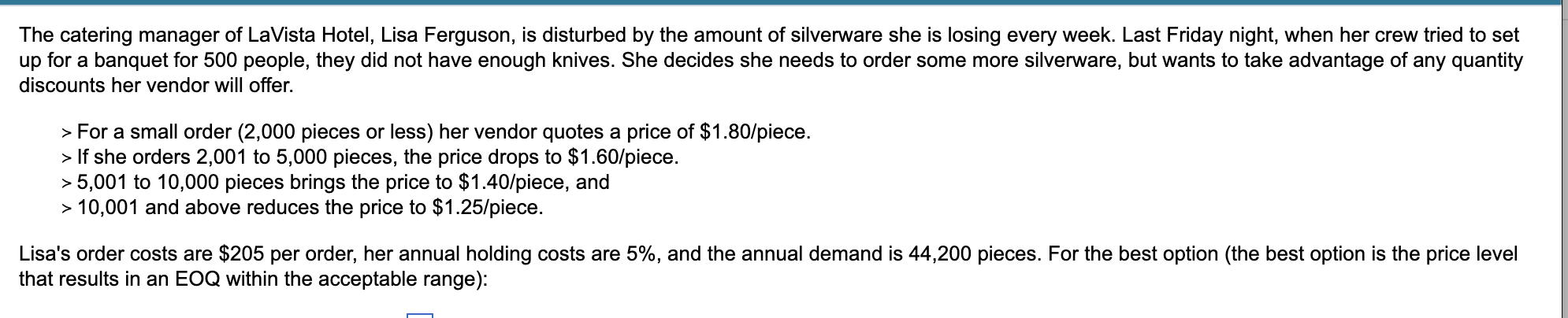 a) What is the optimum ordering quantity? (round