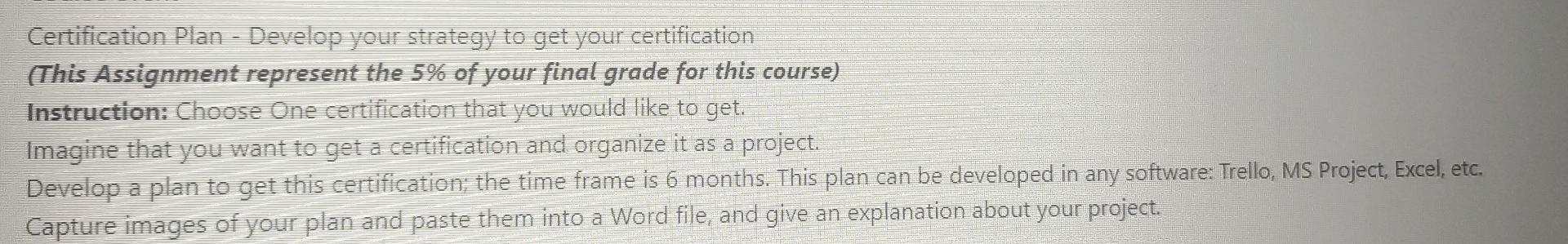 Develop your strategy to get your certification