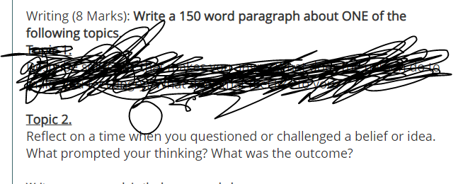 Topic 2 please i will give like. Writing (8