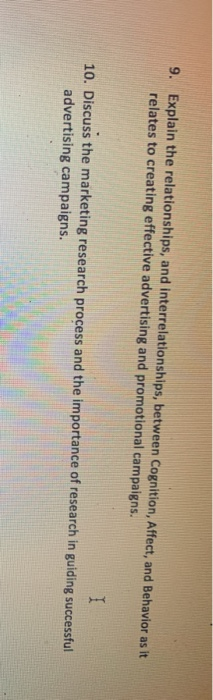 9. Explain the relationships, and