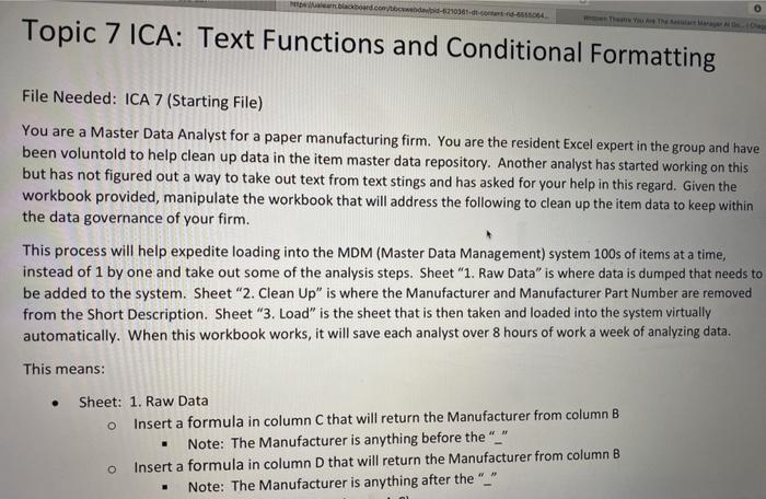 C-6770341.0- c064 Topic 7 ICA: Text Functions and