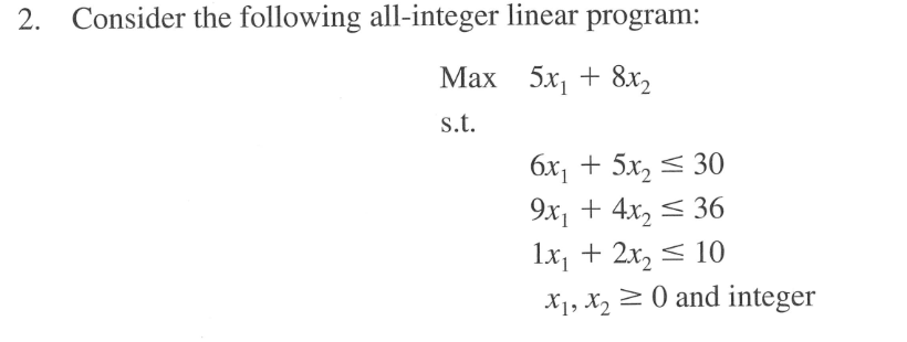 Run Solver on the information for a LINEAR