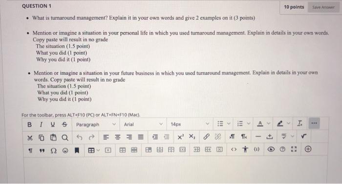 10 points Save Answer QUESTION 1 What is