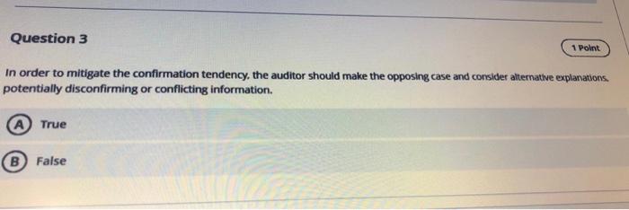 Question 3 1 Point In order to mitigate the