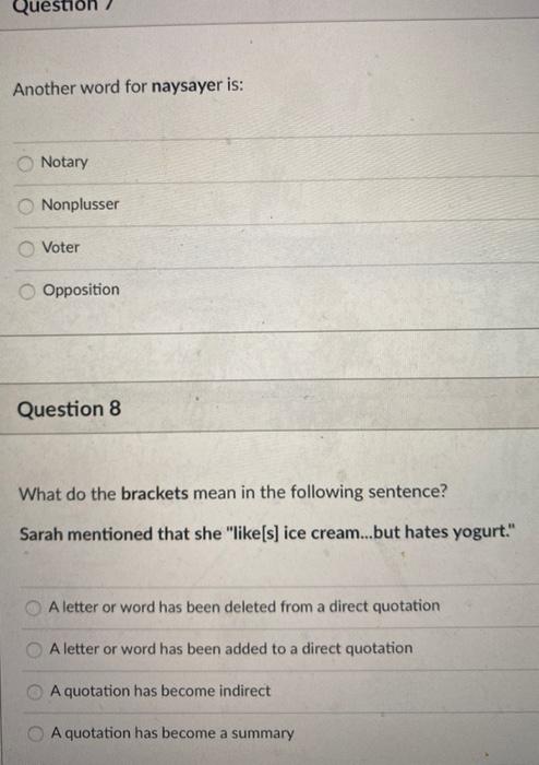Question Another word for naysayer is: Notary