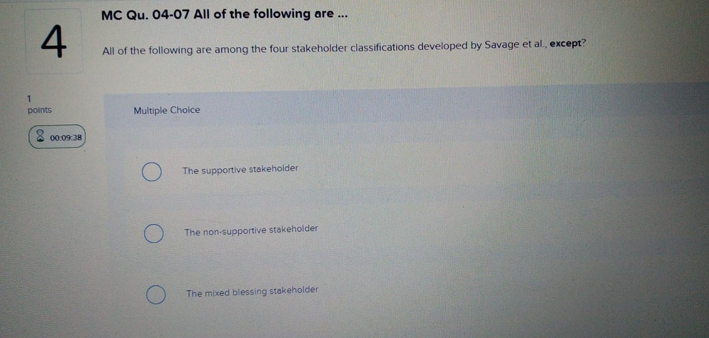 MC Qu. 04-07 All of the following are ... 4 All