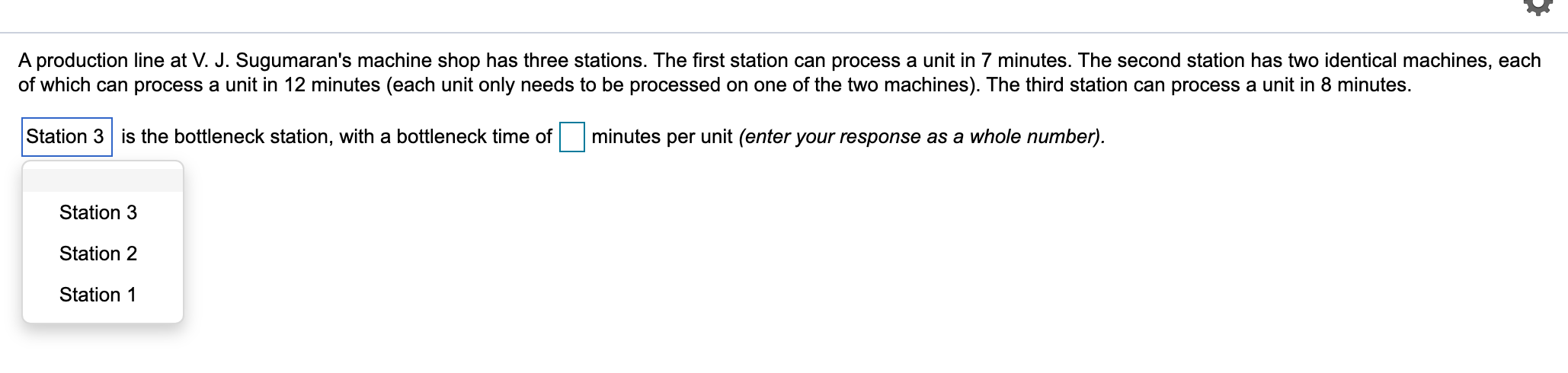 A production line at V. J. Sugumaran's machine