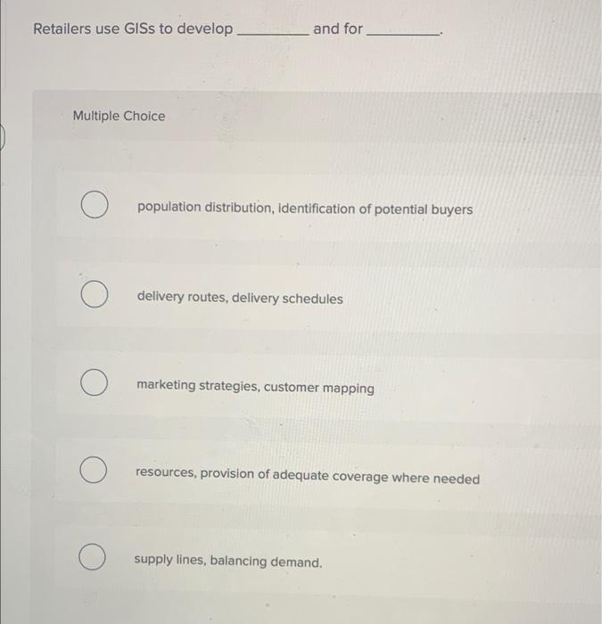 A location analysis has been narrowed down to