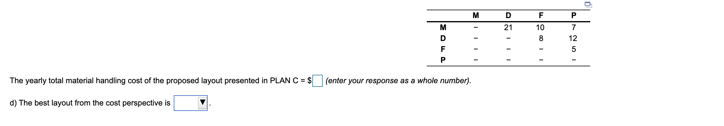 A Missouri job shop has four