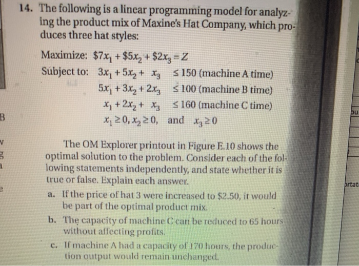 answer a b and c (show work) 14. The following is