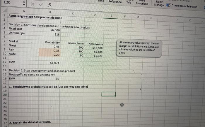 Using the attached spreadsheet, find the solution