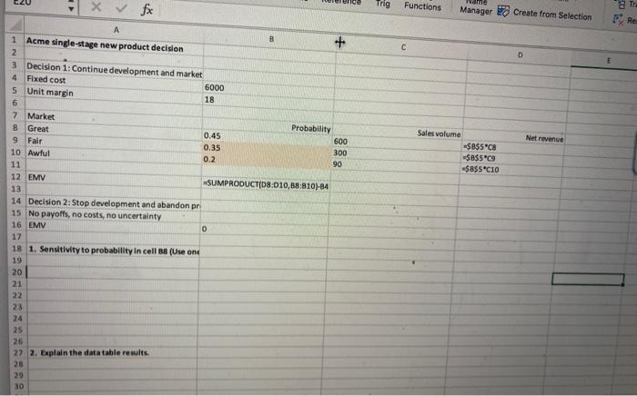 Using the attached spreadsheet, find the solution