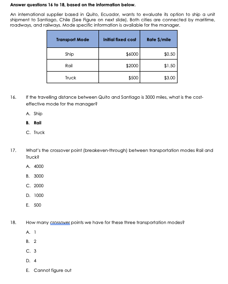 Please answer 17 & 18 Answer questions 16 to 18 ,