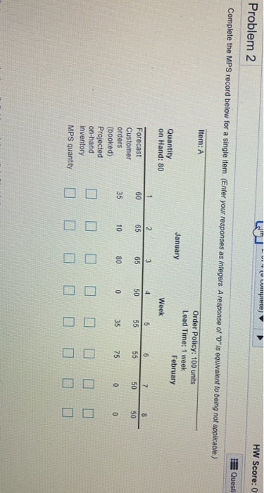 need correct answer - cumplete Problem 2 HW