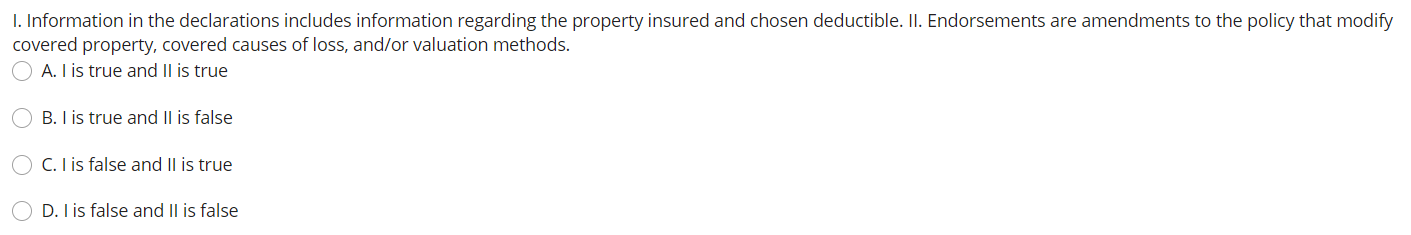 1. Information in the declarations includes