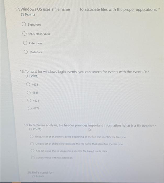 to associate files with the proper applications.