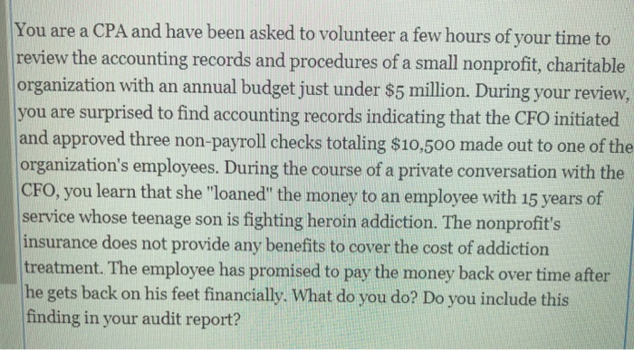 Solve this with the Five-step ethical