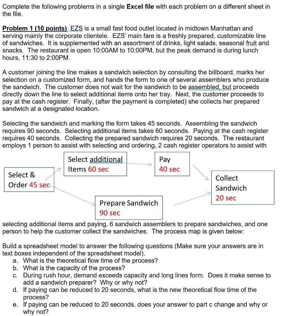 Please show work & formulas in Excel - thanks!