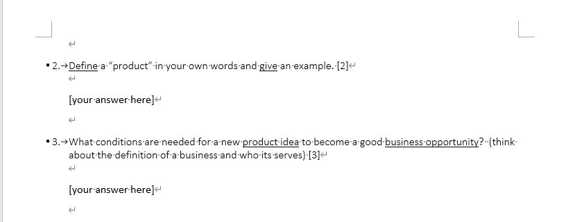 . 2.- Define a:"product"-in-yourown-words and