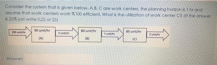Consider the system that is given below. A.B. C