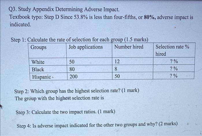 Q3. Study Appendix Determining Adverse Impact.