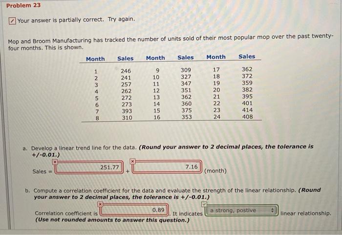 Problem 23 Your answer is partially correct. Try